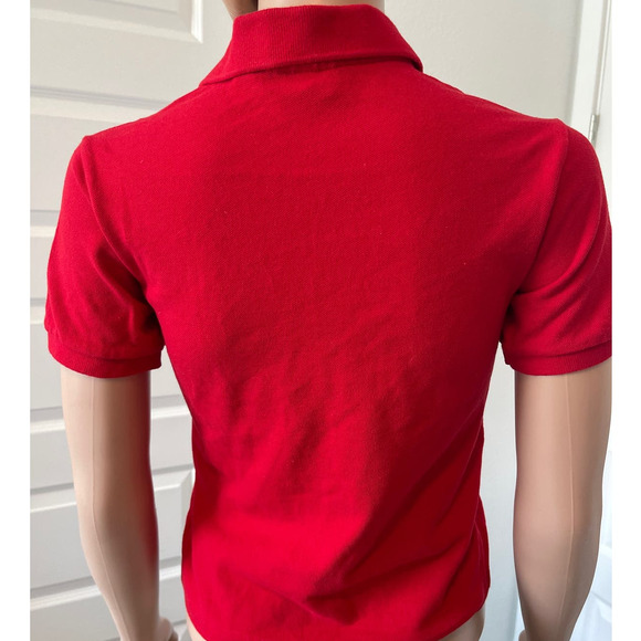 Lacoste Red Polo Shirt Youth Sz 12 Gently used - Picture 3 of 10